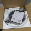 Dimmable Floor Lamp for Living Room, Arc Floor Lamps with Adjustable Drum Shade Pedal Switch, Black and Gold Tall Standing Lamp with 9W LED Bulb, Modern Reading Light Pole Lamp for Bedroom, Office