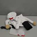 Dog Chef Costume - Halloween Scary Dog Costume with Knife and Hat, Pet Murderer Costumes Killer Cosplay Outfit with Arms, Trimmable Hook & Loop Fastener for Fitting Small Medium Large Dogs