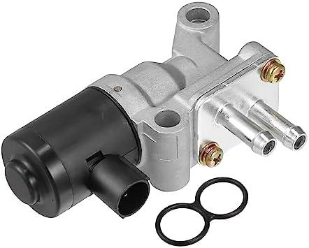 VekAuto Idle Air Control Valve Compatible for Honda Civic 1992-1995, Durable Metal Silver Tone Idle Control Valve with Gasket