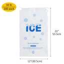 100 PACK 10 lb. Plastic Ice Bags with Cotton Draw String 12 x 21 Inch Heavy-Duty Plastic Ice Storage Bags with Draw String (2mil Thickness)