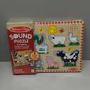 Melissa & Doug Farm Animals Sound Puzzle - Wooden Peg Puzzle with Sound Effects (12 Pack)
