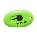 Westcott Compact Retractable Box Opener (16474), Uses Ceramic Blades, Green