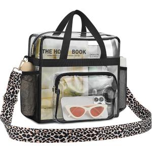 Bagenius Clear Bag Stadium Approved, 12x6x12 Clear bag for Stadium Events, Women's Top-Handle Bags for Concert Festival Work