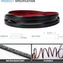 Art3d 30 Ft Peel and Stick Flexible Vinyl Molding Trim for Wall Tile Edges, Kitchen backsplash, Mirrior Frame in Black