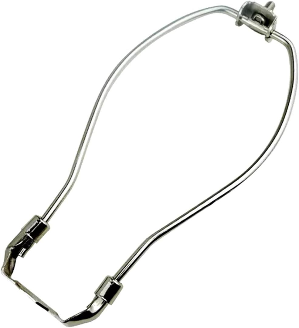 Lamp Harp,10 Inch Lamp Shade Harp Holder Set with Harp, Saddle Base and Finial for Table or Floor Lamps (10 Inch Nickel,Pack of 1)