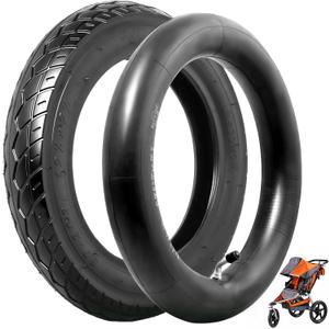 12 1/2 x 2 1/4 (12.5x2.25) Scooter Tire & Inner Tube Set, Heavy Duty Thorn Resistant 12.5'' x 1.75/2.15 Front Wheel Tire with Angled Valve Stem Compatible with BOB Stroller Currie GT Electric Scooters