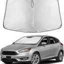 EcoNour Windshield Sunshade Compatible for Ford Focus 2012-2016 2017 2018, Sun Visor for Front Windshield & Window Sun Shade Cover, UV Heat Blocker & Protector, Car Accessories