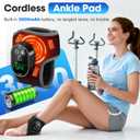 Cordless Ankle Heating Pad for Pain Relief, Foot and Ankle Massage for Circulation, Rechargeable Neuropathy Foot Massager Heated Ankle Wrap, Black