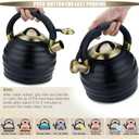 Tea Kettle for Stove Top Whistling Teapot, 3.2Q Tea Pot Stainless Steel Teakettle with Heat Proof Ergonomic Handle, 3.2 Quarts