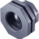 Maasechs 1 Pcs 3 Inch PVC Bulkhead Fitting Water Tank Connector Plumbing Bulkhead Pipe Fitting NPT for Rain Barrels, Aquariums, Tubs, Pools
