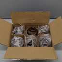 VOHO Brown Candlestick Holders Set of 6, Old Fashioned Candle Sticks Holder Decor for Daily Room/Halloween/Thanksgiving Party, Double Side Taper Candle Holders for Candlesticks/Tealight Candles(Brown)