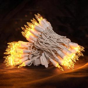 4PSC Christmas Lights 100 Count Mini Clear Lights 22.7ft White Wire String Lights Set for Outdoor Indoor Christmas Decorations Wedding Decorations Valentines Day Decor, UL Certified