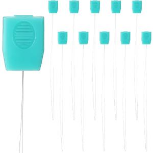 10 PCS Long Punch Needle Threader, Floss Needle Threaders for Embroidery Cross Stitch Sewing DIY Crafts