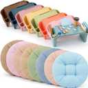 Supervitae 16 Pcs Kids' Lap Desk and Classroom Floor Cushions Set, Including Stackable Lap Tray 19.7 x 14.8 x 7.7'' & Floor Pillow 16'' for Classroom Kindergarten Daycare Nursery (Morandi Colors)