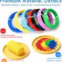 3D Pen Filament Refills 20 Color 1.75mm 3D Pen PLA Filament 3D Printing Pen Refills, Each Color 16.4 Feet, Total 328 Feet Strong Toughness for FDM 3D Printer and 3D Pen