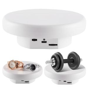 GOHASPW Rotating Display Stand, 6.3'' White Spinning Stand for Product Shows