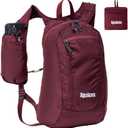 12L Ultralight & Thin Packable Daypack, Small Foldable Hiking Backpack Travel Bag, Water Resistant Day Pack for Men Women (Wine Red)