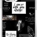 Christian Bible Collage Case Compatible with iPhone 14 Pro Max, Black Christian Postive Quotes Cover for Men Girls Women Boys, Shockproof Protective TPU Case for iPhone 14 Pro Max