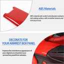 Armrest Box Panel Cover Compatible with Chevrolet Corvette C8 2020-2026, ABS Center Console Armrest Container Storage Tray Protection Cover Cover (Red)