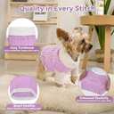 Dog Sweater for Small Dogs Argyle Cable Knit Turtleneck Pullover Winter Clothes for Boys Girls Stretch Chihuahua Yorkie Puppy Christmas Doggie Pet (S, Purple)