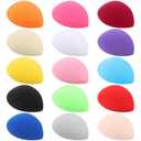 Knitgrip 15 Pcs Fascinator Hat Base Millinery Hat Making Supplies 15 Colors Teardrop Headdress Base EVA Women Hats Craft Material for DIY Making Wedding Church Party