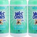 Wet Ones for Pets Hypoallergenic Multipurpose Dog Wipes with Vitamins A, C and E - Fragrance-Free All-Over Pet Grooming Wipes for Dogs in Canister, 50 Count - 3 Pack