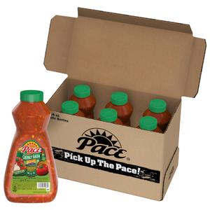 Pace Chunky Salsa, Hot, 24 oz. Jar (Pack of 12) (EXP 08/07/26)