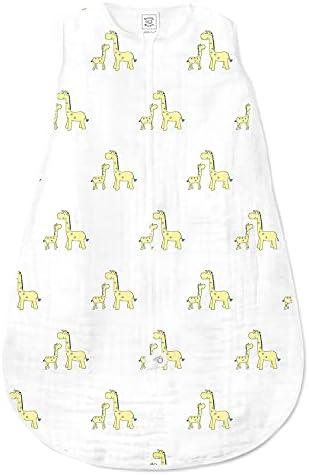 SwaddleDesigns Muslin zzZipMe Sleeping Sack, for Baby Boy and Girl, Wearable Blanket with 2-Way Zipper Size 6-12 Months