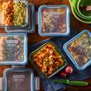 Snapware Glass Total Solutions (5-Pack, 4 Cup) Food Storage Containers Set, Airtight & Leakproof Plastic Locking BPA-Free Lids, Freezer Dishwasher Microwave Safe