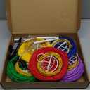 5 Pcs 12 Inch Large Outdoor Christmas Ornaments Bulb Shape Large Lighted Christmas Ornaments with 90 LED Light Outdoor Hanging Christmas Decoration with Hook for Yard Porch