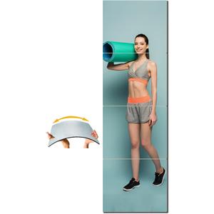Shatterproof Wall Mirror Full Length for Bedroom, Acrylic Gym Mirrors For Home, Extra Thick: 0.12 inch, 16 x 16 inch x 4 Pcs, Workout Mirrors Safe for Kids, Over The Door, Long Wall Mounted