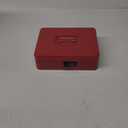 Cash Box with Money Tray and Key Lock Large Metal Money Safe Box with Cantilever Coin Tray, Lock Box for Money 11.8" x 9.4" x 3.54" Red
