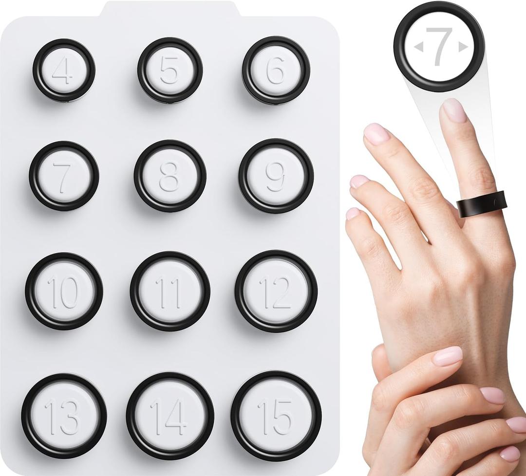 Ring 4 Sizing Kit, Compatible with Ou-ra Ring4, Professional Finger Measuring Tool, Smart Ring Find Your Before You Buy Ring, Size 4 to 15 - Black