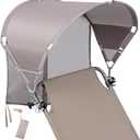 Universal Wind-Resistant Chair Umbrella Canopy, Foldable Portable UPF 50+ Sun Shade Attachment with Adjustable Clamp, Fits Most Beach, Camping, Lawn, Sports, Tanning, Zero Gravity Chairs, Patented