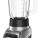 BLACK+DECKER PowerCrush Countertop Blender, 6-Cup Glass Jar, For Smoothies and More, Stainless Steel Blade, 4 Speed Settings to Puree, Crush Ice, Chop, Dice, and Pulse, Dishwasher Safe, 700W Motor
