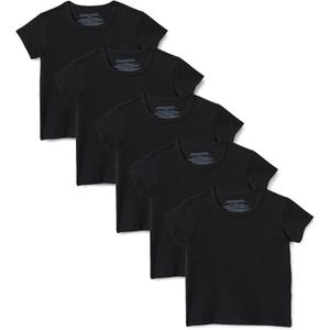 Amazon Essentials Boys' Cotton Jersey Crew Neck Undershirt, Pack of 5