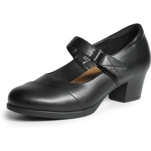 DREAM PAIRS Women's Chunky Low Block Closed Toe Heels Mary Janes Pumps Comfortable Round Toe Dress Work Wedding Shoes (8.5, Black) DREAM PAIRS Women's Chunky Low Block Closed Toe Heels Mary Janes Pumps Comfortable Round Toe Dress Work Wedding Shoes (8.5, Black)