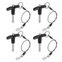 Uxcell 4Pcs T Handle Lock Pins, 6mm x 20mm Usage Length Stainless Steel Push-Button Quick Release Pin
