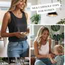 4 Pack Women's Satin Tank Tops, 4-Color, Large | Lightweight, Scoop Neck, Sleeveless, Soft Feel, Layering, Office, Work, Casual Wear, Undershirt (L)