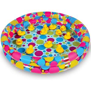ArtCreativity Duck Pond Carnival Game Pool  3ft Mini Inflatable Duck Pool for Kids, Durable Kiddie Pool for Outdoor Water Fun, Carnival Party Supplies, Duck Matching Games (Ducks Not Included)