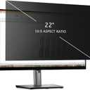MOBDIK 22 Inch Monitor Computer Privacy Screen Filter for 16:9 Aspect Ratio, Anti Blue Light, Anti Glare & Spy - 1 Pack