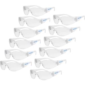 JORESTECH Eyewear Protective Safety Glasses, Polycarbonate Impact Resistant Lens Pack of 12 (Clear)
