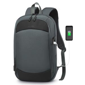 SUIKIHUM Small Inch Laptop Backpack, Expandable with USB Port, Water-Resistant for Work, College and Travel, Gray