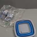 Collapsible Mop Bucket and Ice Bucket-5L(1.3 Gallon) Household Cleaning Silicone Dust Mops Bucket, Portable Bathroom Cleaning Supplies Square Bucket for Cleaning (Blue)