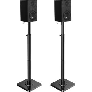 Mounting Dream Speaker Stands Height Adjustable for Satellite & Small Bookshelf Speakers, Set of 2 Floor Stand Mount for Bose Polk JBL Sony Yamaha and Others - 11LBS Capacity MD5402 (9.4" W x 18" H Speaker)