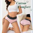 Cotton Underwear Womens High Waisted Briefs Full Coverage Postpartum C Section Soft Breathable Granny Panties 5 Pack