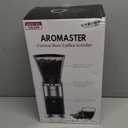 Aromaster Burr Coffee Grinder with 48 Gind Settings, Conical Coffee Bean Grinder for Home Use,Stainless Steel,40 Seconds Adjustable Timer,Anti-static,Easy to Clean with Brush (Lunar Silver)