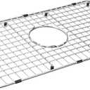 Serene Valley Sink Bottom Grid 25-1/8" x 12-7/8", Centered Drain with Corner Radius 1-1/2", Sink Grid Stainless Steel NDG2513C