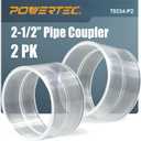POWERTEC 70234-P2 2-1/2" Pipe Coupling, Clear
