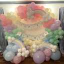 165 Pcs Pastel Balloon Garland Kit, Rainbow Pastel Color Balloon Arch, Colorful Candy Macaron Balloons Differents Size 18/12/10/5 Inch for Baby Shower Wedding Girl Princess Birthday Party Decoration